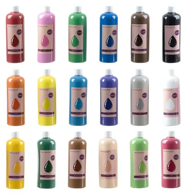 Zdjęcie produktu dla Maaleo 26341 Farby plakatowe 18 x 500ml