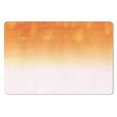 Produktbild von MuchoWow® Schreibtischunterlage Aquarell - Weiß - Orange 60x40 cm - XXL Mauspad - Großes Mauspad