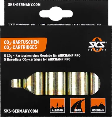 Imagen del producto de Cartuchos Co2 Sks 16g Sin Rosca Para Airchamp 5 Uds.