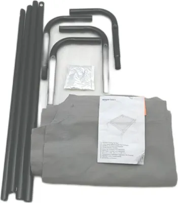 Produktbild von Amazon Basics Kühlendes erhöhtes Hund Haustierbett, Grau, Größe L, L 130 x B 80 x H 19 cm