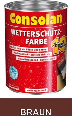 Produktbild von Consolan Wetterschutz-Farbe 2,5 L braun