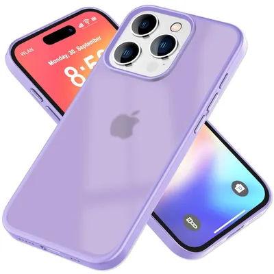 Zdjęcie produktu dla Etui NALIA z matowym wykończeniem do iPhone'a 16 Pro – odporna na uderzenia ramka z TPU i półprzezroczysta konstrukcja – FUZION (etui zapobiegające odciskom palców) – marka z Berlina – fioletowe