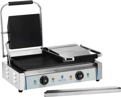 Produktbild von Doppelseitiger glatter Kontaktgrill 3600W 230V Royal Catering