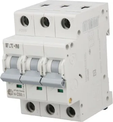 Zdjęcie produktu dla Wyłącznik nadprądowy 3P C 50A 6kA AC 194896 Eaton