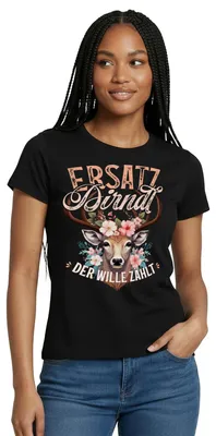 Produktbild von Spreadshirt Ersatz Dirndl Tracht Frauen T-Shirt, L, Schwarz