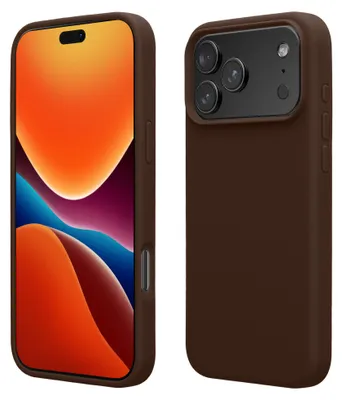 Produktbild von kwmobile Handyhülle für iPhone 17 Pro Hülle, für iPhone 17 Pro Case - Hülle Silikon - kabelloses Laden - Chocolate