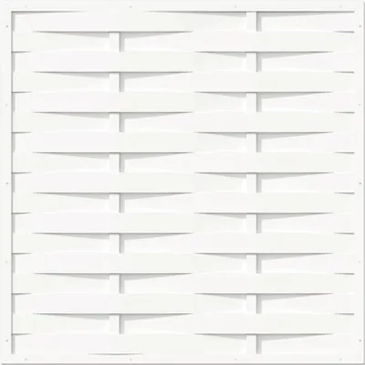 Produktbild von Zaun Hauptelement, Lamellenzaun Lightline 180 x 180 cm weiß