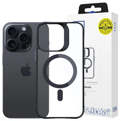 Image de 3mk Housse Satin Armor MagCase Cover pour Apple iPhone 14 Pro Max transparent Backcover compatible avec MagSafe