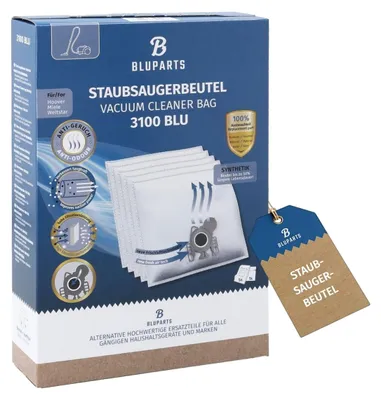 Produktbild von Filterbeutel passend für Miele 9917710 Typ FJM für Bodenstaubsauger 5Stk + Vorfilter