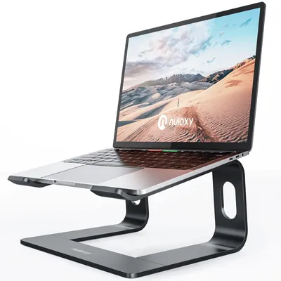 Immagine prodotto di Supporto per laptop Nulaxy, struttura in alluminio rimovibile, ideale per scrivania