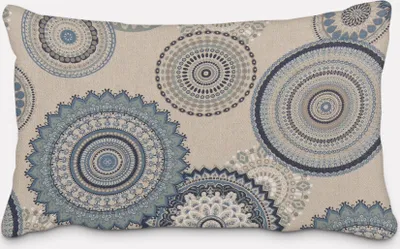 Produktbild von SCHÖNER LEBEN. Kissenhülle Mandalas natur blau verschiedene Größen Größe 30x50cm (HxB) 30x50cm (HxB) Größe