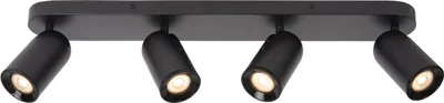 Produktbild von Spot Lampe Metall GU10 verstellbar Schwarz 4-flammig länglich Modern