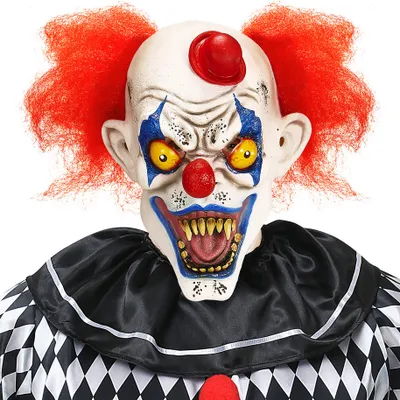 Productafbeelding van Clownmasker met haar en een minihut
