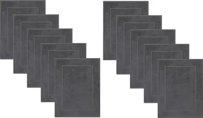 Produktbild von Betz 10 Stück Badvorleger 50x70 cm PREMIUM Badematte Badteppich Duschvorleger 100% Baumwolle 650g/m² Farbe: anthrazit