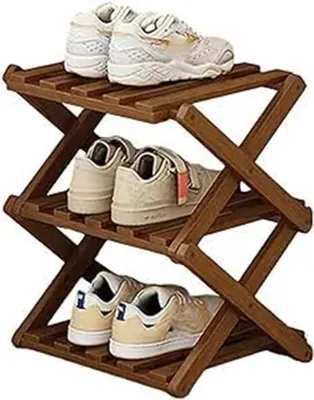 Produktbild von Schuhregal 260 mm, 2 bis 7 Ebenen, faltbares X-förmiges Design, für Flur