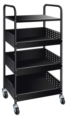 Image de Chariot de rangement métallique, 4 tiroirs, roulettes verrouillables, polyvalent, idéal pour le bureau et la maison