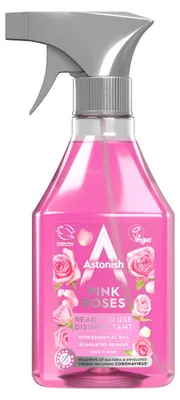 Zdjęcie produktu dla Astonish| Płyn do dezynfekcji Pink Roses - 550 ml - Wegański - Antybakteryjny - Świeży zapach