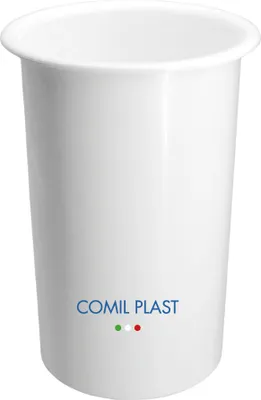 Produktbild von Comil Plast - Innenblumenhalter aus Kunststoff für Grabvasen, Weiß - Durchmesser 12 cm, Höhe 20 cm