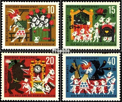 Produktbild von Briefmarken BRD (BR.Deutschland) 1963 Mi 408-411 (kompl.Ausgabe) gestempelt Märchen der Brüder Grimm (V)