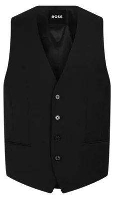 Productafbeelding van Boss - Heren vest, smalle pasvorm, mouwloos, model GT65947 (40L) (zwart)