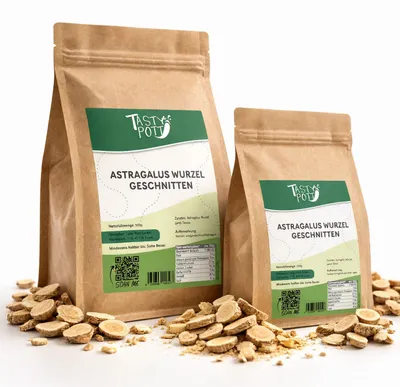 Produktbild von Tasty Pott Astragalus Wurzel geschnitten - im Beutel - 100g