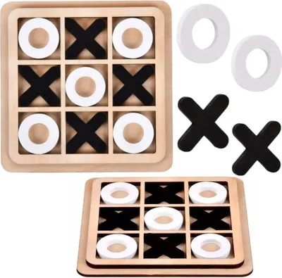 Produktbild von Tic-Tac-Toe Strategisches Logikspiel Aus Holz