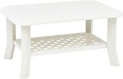 Produktbild von Couchtisch Weiß 90 x 60 x 46 cm Kunststoff
