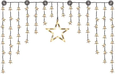 Produktbild von HI Lichtervorhang Sterne Fairy 90 LEDs