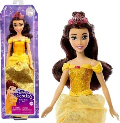 Immagine prodotto di Bambola Disney Princess Belle, 29 cm, Mattel HLW11, con abito e accessori