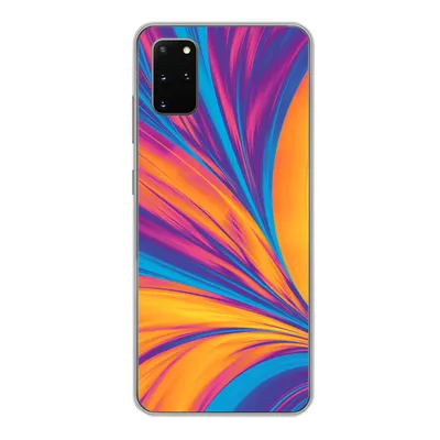 Produktbild von MuchoWow® Handyhülle Schutzhülle Hülle für Samsung Galaxy S20 Plus Federn - Regenbogen - Neon - Abstrakt Silikon Softcase Handy Hülle - Hartschale