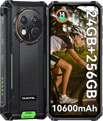 Produktbild von OUKITEL G1 Android 14 Outdoor Smartphone Ohne Vertrag -10600mAh 24GB+256GB 6,52 Zoll 48MP Dual SIM 4G Handy IP68/NFC/OTG/GPS/Face ID - Grün