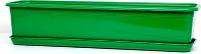 Obrázek produktu pro Balkonový truhlík Květinový truhlík s podšálkem Venuše zelená Délka 60 cm