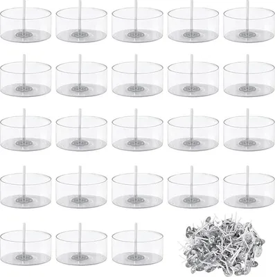 Produktbild von Teelichthalter für Kerzen Gießen 50 Stück Kerzen Gläser mit 100 Dochte für Teelichter DIY Kerzen Set für Hochzeitsdeko Tischdeko Geburtstag Valentinstag-Jubiläum 18 x 38 mm/30 ml
