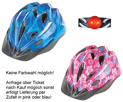 Produktbild von Prophete Inmold Kinder Fahrradhelm S 52-56cm LED Licht Skaterhelm Grau Pink 0753