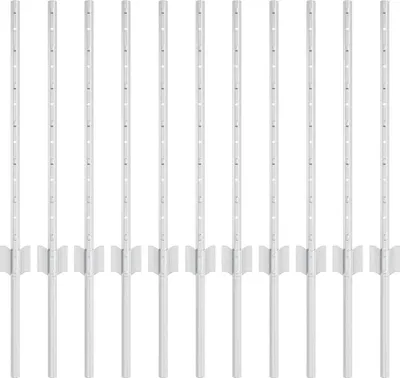 Produktbild von vidaXL Zaunpfosten 11 pcs Silber 60 cm Stahl