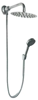 Produktbild von Duschset mit Umsteller Handbrause Kopfbrause 20 cm Brausearm 30 cm