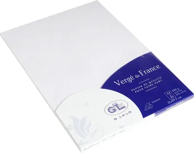 Produktbild von G.Lalo 4x Packung 25 Bl Vergé-Papier, A4, 210g, Vergé de France Weiß 41000L