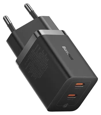 Produktbild von Baseus GAN5 Pro Schnellladegert Dual USB-C 40W Schwarz
