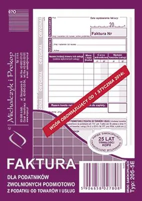 Produktbild von Rechnung Zur Steuerbefreiung A6 Version 205-5E