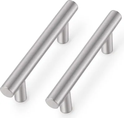 Image de Poignées de meuble argentées 127 mm, lot de 30 Poignées de cuisine en acier inoxydable brossé 76 mm LA