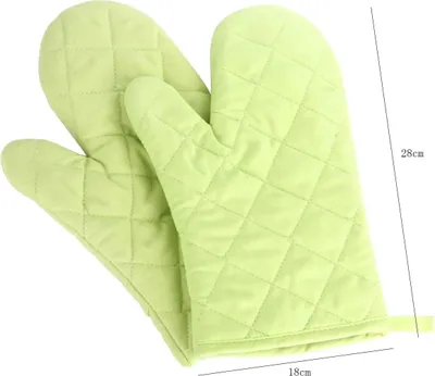 Produktbild von Hitzebeständig Ofenhandschuhe Verdickte Hitzeresistente Topfhandschuhe Topflappen Backhandschuhe, Baumwolle, 1 Paar