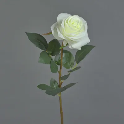 Produktbild von artplants.de Künstliche Blume Rose Brina, weiß, 70cm - Textilblume Rose