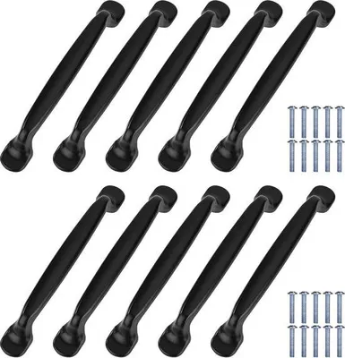 Produktbild von Aluminium Küchenhalter - 10 Stück - 128 mm - schwarzer - Laderaumgreifer