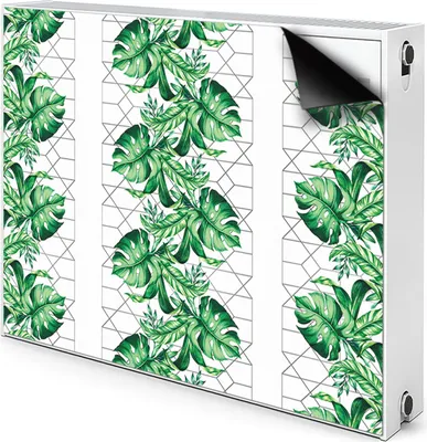 Produktbild von Magnet Heizkörperverkleidung Heizkörper-Abdeckung Heizung Heizkörper 80x60 cm - Geometrische, Linien