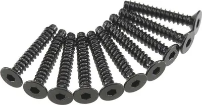 Produktbild von Axial AXA468 Hex Socket Tap Flat Head M3x18mm Black (10)