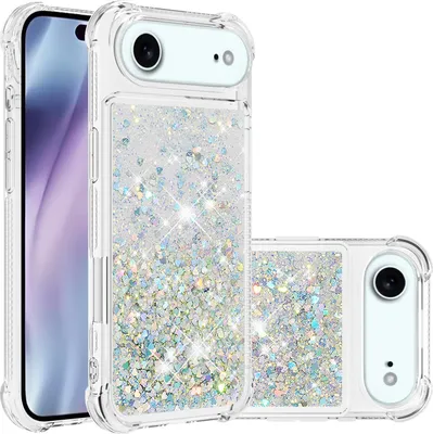 Produktbild von iPhone Air Hülle - Coverup Liquid Glitzer Back Cover - Silber