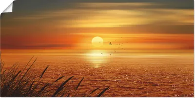 Produktbild von ARTland Poster Sonnenuntergang über dem Meer Größe: 60x30 cm