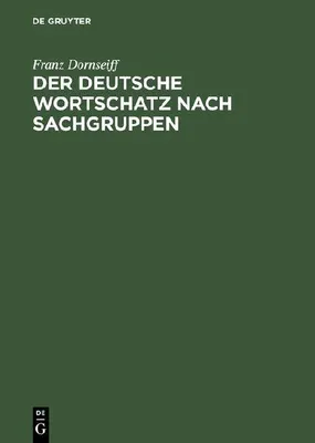 Produktbild von Der deutsche Wortschatz nach Sachgruppen
