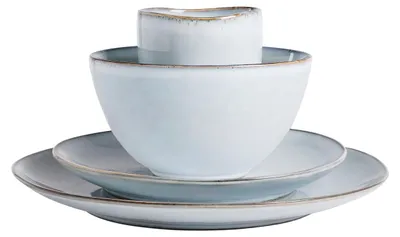 Produktbild von Mica Decorations Tabo Service Set für 4 Personen - Keramik - Grau