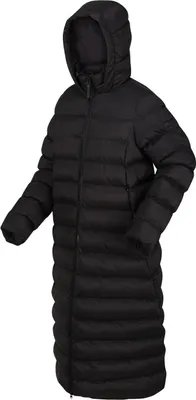 Produktbild von Regatta Elender Baffle Mantel für Damen mit Kapuze lang, Farbe:Schwarz, Größe:42
